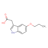 Chemical structure of 2-(5-propoxy-1H-indol-3-yl)acetic acid - CSSB00006266144