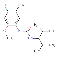 Chemical structure of 1-(4-chloro-2-methoxy-5-methylphenyl)-3-(2,4-dimethylpentan-3-yl)urea - CSSB02068839044