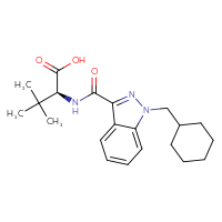 Chemical structure of (2S)-2-{[1-(cyclohexylmethyl)-1H-indazol-3-yl]formamido}-3,3-dimethylbutanoic acid - CSSB00102520504