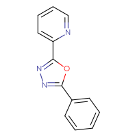 Chemical structure of 2-(5-phenyl-1,3,4-oxadiazol-2-yl)pyridine - CSSB00103430350