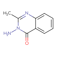 Chemical structure of 3-amino-2-methyl-3,4-dihydroquinazolin-4-one - CSSB00000010451
