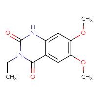 Chemical structure of 3-ethyl-6,7-dimethoxy-1,2,3,4-tetrahydroquinazoline-2,4-dione - CSSB00000489687