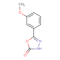 Chemical structure of 5-(3-methoxyphenyl)-2,3-dihydro-1,3,4-oxadiazol-2-one - CSSB00012002076