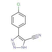 Chemical structure of 4-(4-chlorophenyl)-1H-1,2,3-triazole-5-carbonitrile - CSSB00010200914