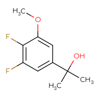 Chemical structure of 2-(3,4-difluoro-5-methoxyphenyl)propan-2-ol - CSSB00010272569