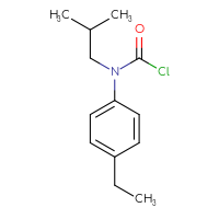 Chemical structure of N-(4-ethylphenyl)-N-(2-methylpropyl)carbamoyl chloride - CSSB06263594539