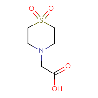 Chemical structure of 2-(1,1-dioxo-1λ⁶-thiomorpholin-4-yl)acetic acid - CSSB00000739238