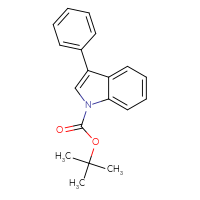 Chemical structure of tert-butyl 3-phenyl-1H-indole-1-carboxylate - CSSB00010411251