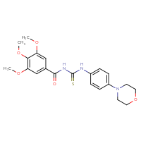 Chemical structure of 1-[4-(morpholin-4-yl)phenyl]-3-(3,4,5-trimethoxybenzoyl)thiourea - CSSB00121706445