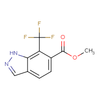 Chemical structure of methyl 7-(trifluoromethyl)-1H-indazole-6-carboxylate - CSSB06645079498