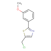 Chemical structure of 5-(chloromethyl)-2-(3-methoxyphenyl)-1,3-thiazole - CSSB00011934804