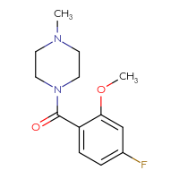 Chemical structure of 1-(4-fluoro-2-methoxybenzoyl)-4-methylpiperazine - CSSB02502728038