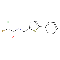 Chemical structure of 2-chloro-2-fluoro-N-[(5-phenylthiophen-2-yl)methyl]acetamide - CSSB21332118845