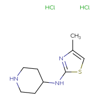 Chemical structure of N-(4-methyl-1,3-thiazol-2-yl)piperidin-4-amine dihydrochloride - CSSB00000750638