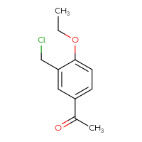 Chemical structure of 1-[3-(chloromethyl)-4-ethoxyphenyl]ethan-1-one - CSSB00000010946
