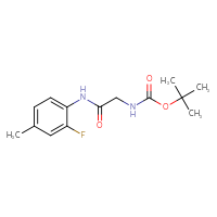 Chemical structure of tert-butyl N-{[(2-fluoro-4-methylphenyl)carbamoyl]methyl}carbamate - CSSB00000055903