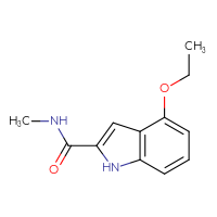 Chemical structure of 4-ethoxy-N-methyl-1H-indole-2-carboxamide - CSSB02283618112