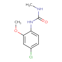 Chemical structure of 1-(4-chloro-2-methoxyphenyl)-3-methylurea - CSSB01991403460