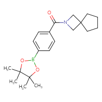 Chemical structure of 2-[4-(4,4,5,5-tetramethyl-1,3,2-dioxaborolan-2-yl)benzoyl]-2-azaspiro[3.4]octane - CSSB02533284454