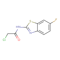 Chemical structure of 2-chloro-N-(6-fluoro-1,3-benzothiazol-2-yl)acetamide - CSSB00000008363