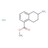 Chemical structure of methyl 6-amino-5,6,7,8-tetrahydronaphthalene-1-carboxylate hydrochloride - CSSB14929131168