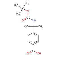Chemical structure of 4-(2-{[(tert-butoxy)carbonyl]amino}propan-2-yl)benzoic acid - CSSB00010192259