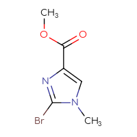 Chemical structure of methyl 2-bromo-1-methyl-1H-imidazole-4-carboxylate - CSSB00018360654