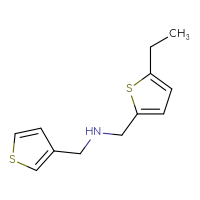 Chemical structure of [(5-ethylthiophen-2-yl)methyl][(thiophen-3-yl)methyl]amine - CSSB00011790367