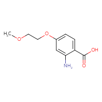 Chemical structure of 2-amino-4-(2-methoxyethoxy)benzoic acid - CSSB00013034975