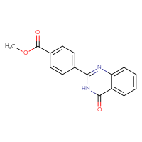 Chemical structure of methyl 4-(4-oxo-3,4-dihydroquinazolin-2-yl)benzoate - CSSB00025705243
