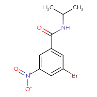 Chemical structure of 3-bromo-5-nitro-N-(propan-2-yl)benzamide - CSSB00006009107