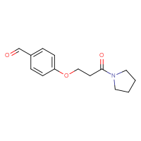 Chemical structure of 4-[3-oxo-3-(pyrrolidin-1-yl)propoxy]benzaldehyde - CSSB02000671645
