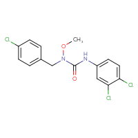 Chemical structure of 3-[(4-chlorophenyl)methyl]-1-(3,4-dichlorophenyl)-3-methoxyurea - CSSB00000041710