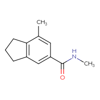 Chemical structure of N,7-dimethyl-2,3-dihydro-1H-indene-5-carboxamide - CSSB07126165932