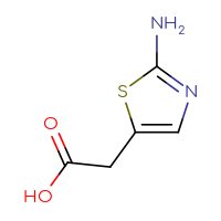 Chemical structure of 2-(2-amino-1,3-thiazol-5-yl)acetic acid - CSSB00012000178