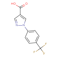 Chemical structure of 1-[4-(trifluoromethyl)phenyl]-1H-pyrazole-4-carboxylic acid - CSSB00000730647