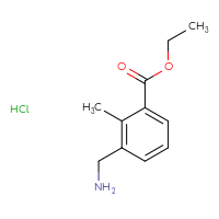 Chemical structure of ethyl 3-(aminomethyl)-2-methylbenzoate hydrochloride - CSSB21043405988