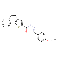 Chemical structure of N'-[(4-methoxyphenyl)methylidene]-4H,5H-naphtho[1,2-b]thiophene-2-carbohydrazide - CSSB02125603528