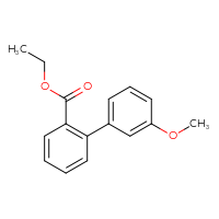 Chemical structure of ethyl 3'-methoxy-[1,1'-biphenyl]-2-carboxylate - CSSB06581899009