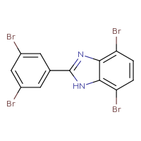 Chemical structure of 4,7-dibromo-2-(3,5-dibromophenyl)-1H-1,3-benzodiazole - CSSB06625220753