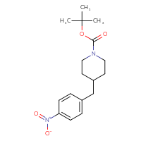 Chemical structure of tert-butyl 4-[(4-nitrophenyl)methyl]piperidine-1-carboxylate - CSSB00048751804
