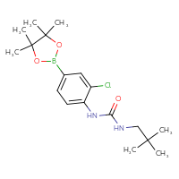 Chemical structure of 1-[2-chloro-4-(4,4,5,5-tetramethyl-1,3,2-dioxaborolan-2-yl)phenyl]-3-(2,2-dimethylpropyl)urea - CSSB06433496326