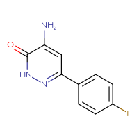 Chemical structure of 4-amino-6-(4-fluorophenyl)-2,3-dihydropyridazin-3-one - CSSB00010187111