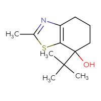 Chemical structure of 7-tert-butyl-2-methyl-4,5,6,7-tetrahydro-1,3-benzothiazol-7-ol - CSSB06798747567