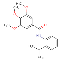 Chemical structure of 3,4,5-trimethoxy-N-[2-(propan-2-yl)phenyl]benzamide - CSSB00046098658