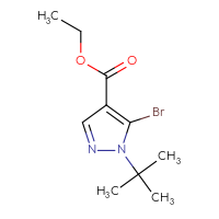Chemical structure of ethyl 5-bromo-1-tert-butyl-1H-pyrazole-4-carboxylate - CSSB00010113116