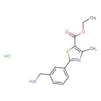Chemical structure of ethyl 2-[3-(aminomethyl)phenyl]-4-methyl-1,3-thiazole-5-carboxylate hydrochloride - CSSB00000717971