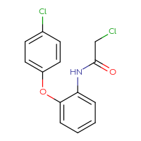 Chemical structure of 2-chloro-N-[2-(4-chlorophenoxy)phenyl]acetamide - CSSB02019878121