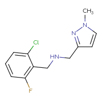 Chemical structure of [(2-chloro-6-fluorophenyl)methyl][(1-methyl-1H-pyrazol-3-yl)methyl]amine - CSSB00003364467