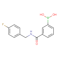 Chemical structure of (3-{[(4-fluorophenyl)methyl]carbamoyl}phenyl)boronic acid - CSSB00138411419